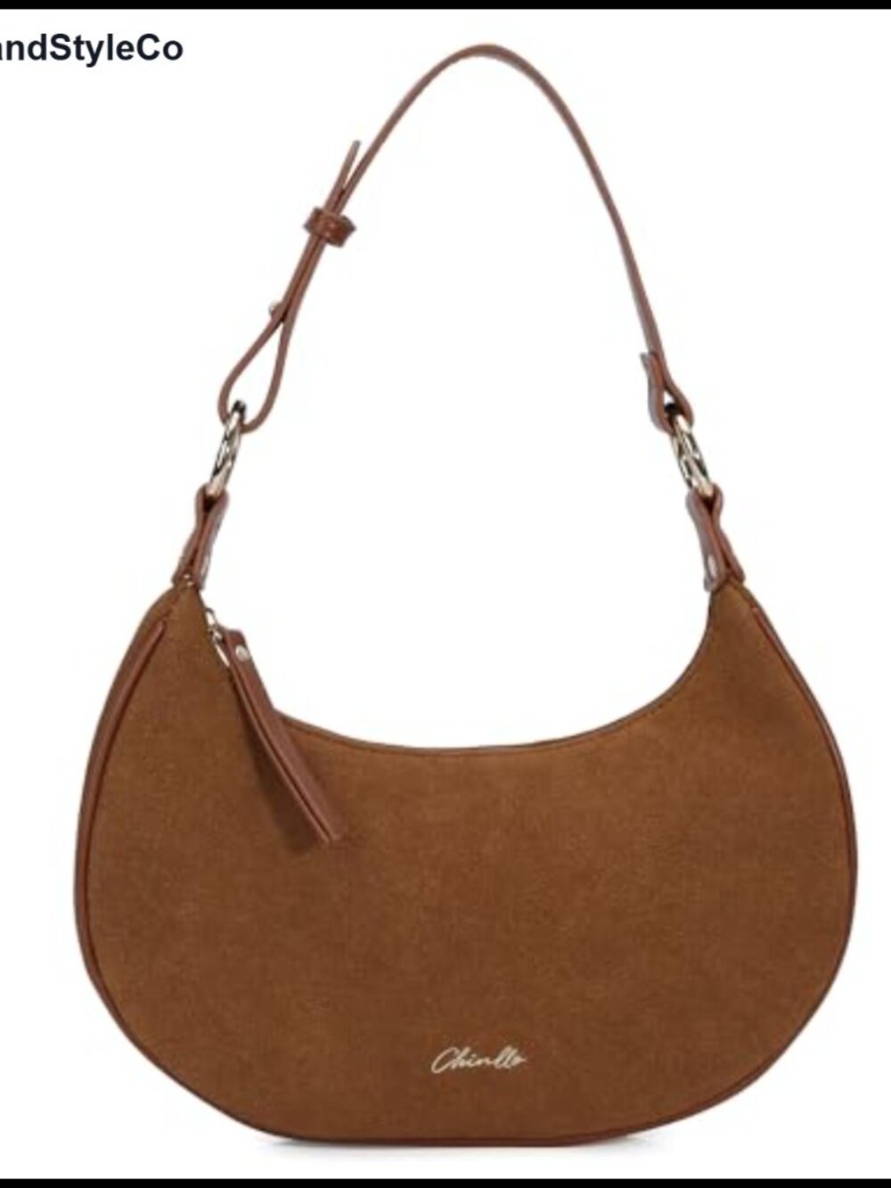 Vintage Hobo Tote Handbag Shoulder Bag Faux Leather Adjustable Strap